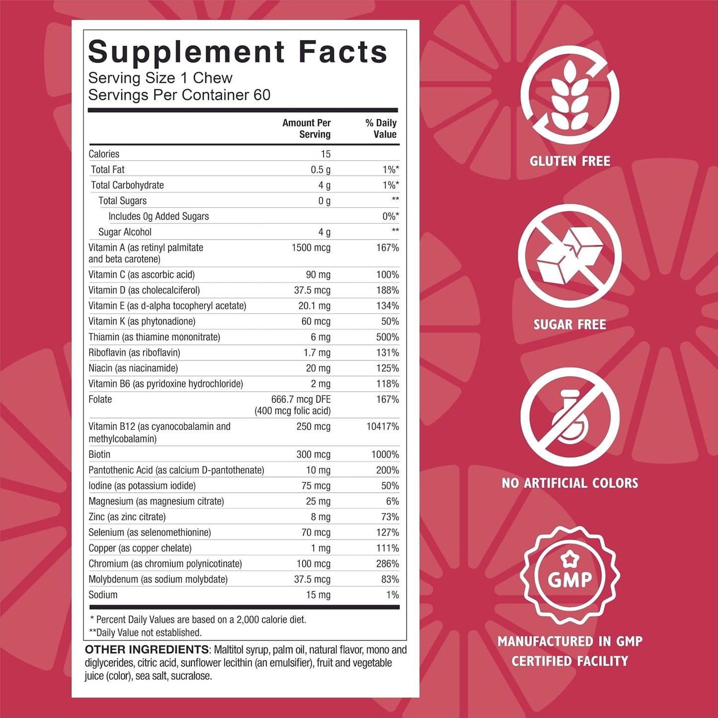 Celebrate Vitamins Bariatric Multivitamin Soft Chews - Strawberry (180ct) - görsel 3