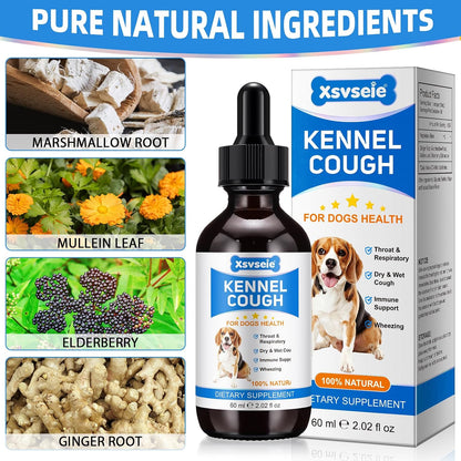 Kennel Cough Drops for Dogs – Natural Herbal Supplement for All Breeds & Sizes