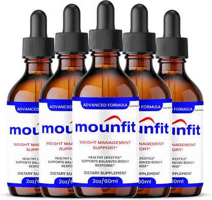 (5 Pack) Mounfit Drops, All Natural Formula, Mounfit Liquid Supplement Maximum Strength, Official Vitamin Extract for Men – Image 1