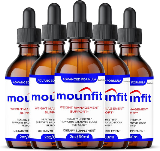 (5 Pack) Mounfit Drops, All Natural Formula, Mounfit Liquid Supplement Maximum Strength, Official Vitamin Extract for Men – Image 1