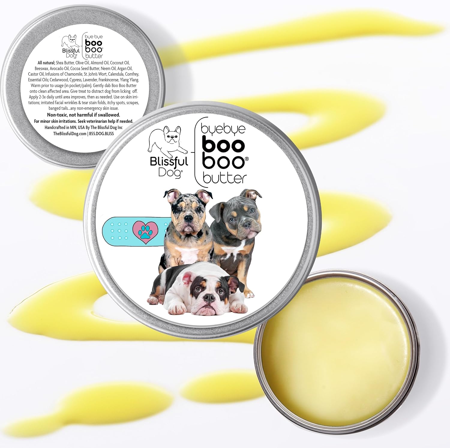 The Blissful Dog Olde English Bulldogge Boo Boo Butter - Natural Skin Balm for Dogs, 16 oz - görsel 2