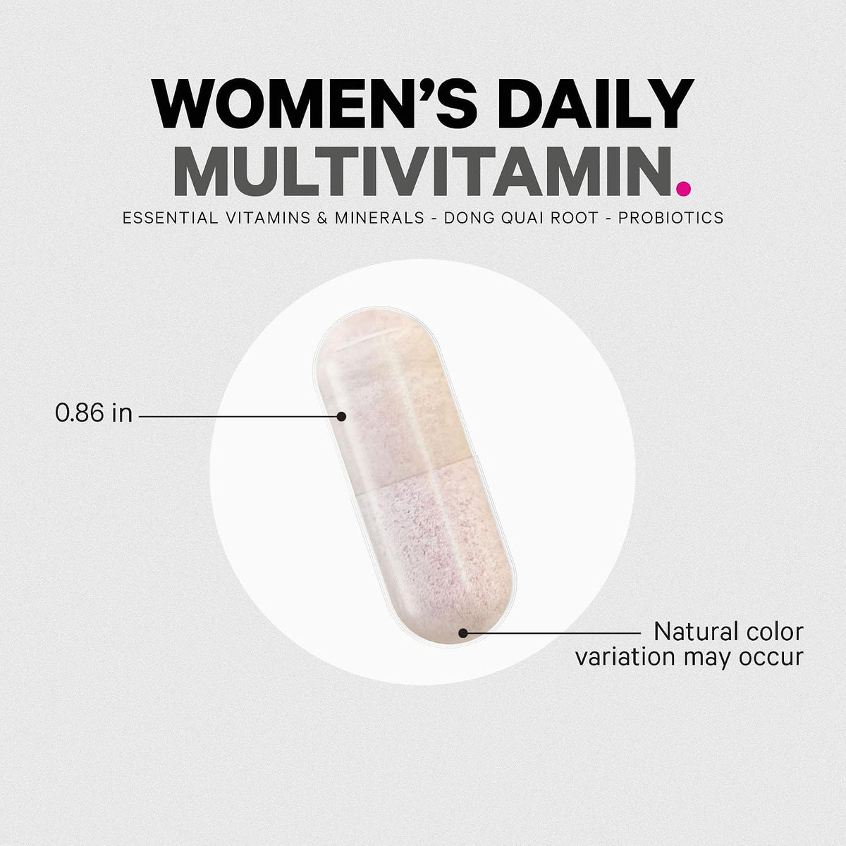 Codeage Women's’s Multivitamin - Vitamins A, C, D3, E, B6, B12, Folate, Calcium, Magnesium, Iron, Dong Quai, Probiotics - 1 – Image 8