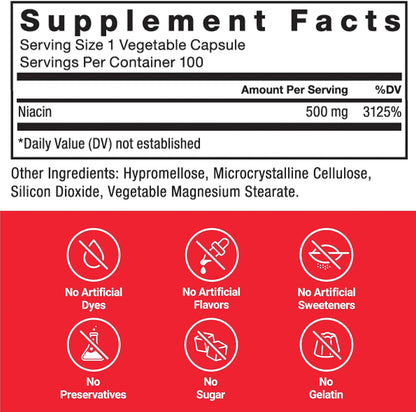 Force Factor Niacin 500mg – Vitamin B3 Supplement for Heart Health & Energy – Image 5