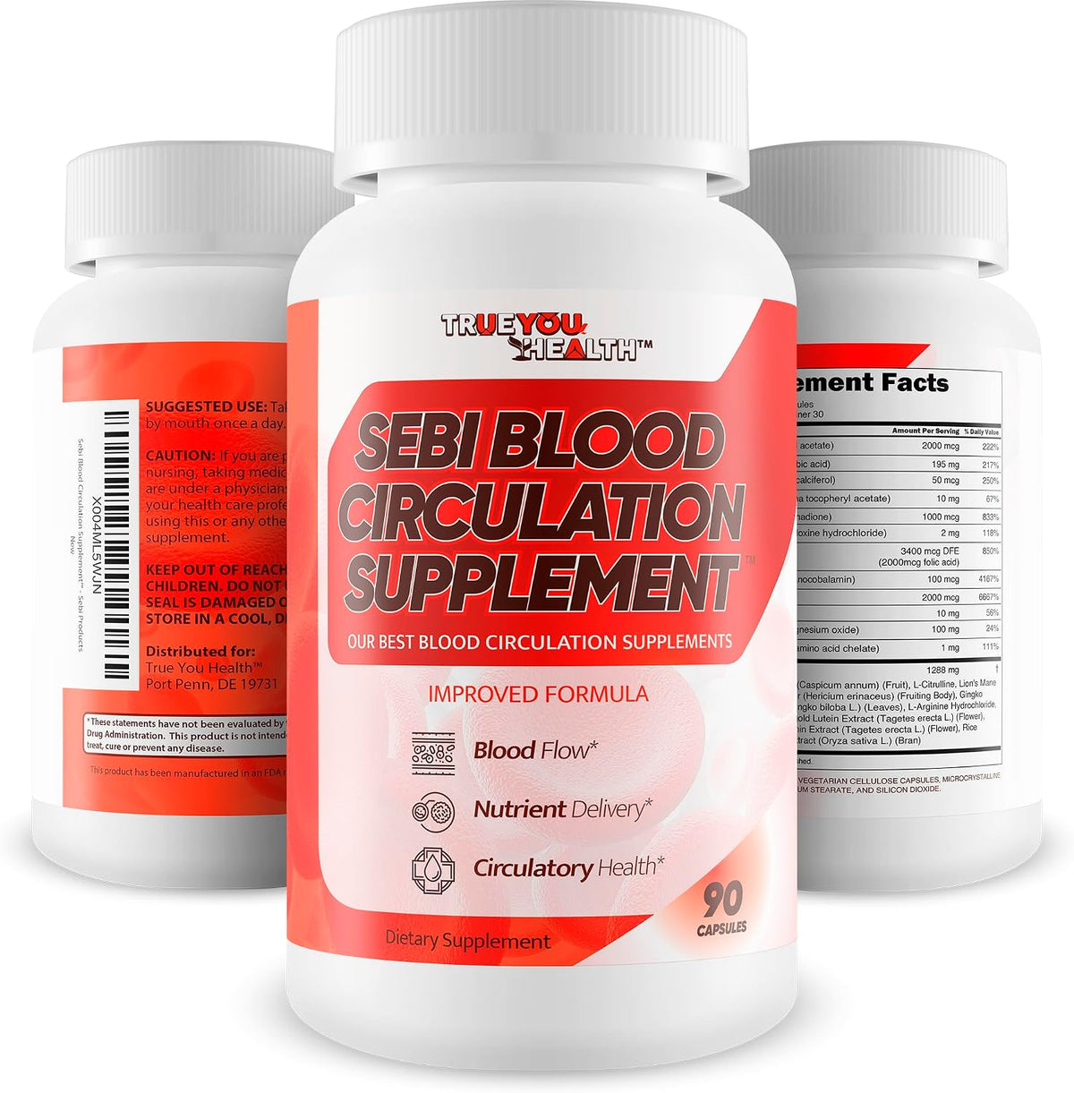 Sebi Blood Circulation Supplement with Iron, – L-Citrulline – An amino acid converted to nitric oxide, a molecule – Image 4