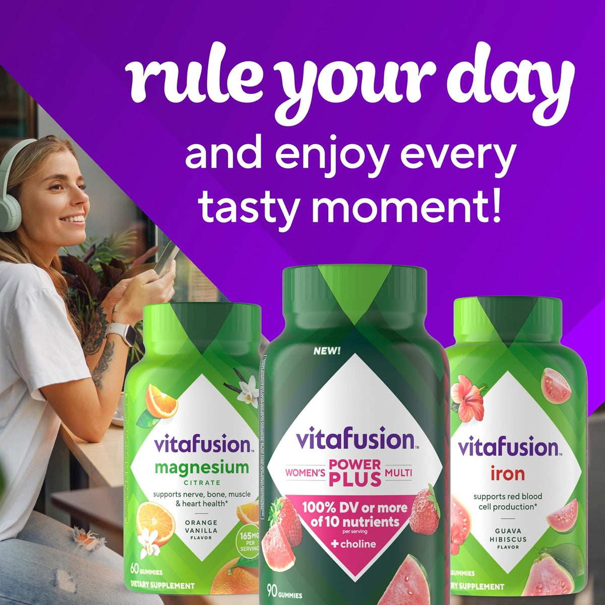 vitafusion Power Plus Women's’s Multivitamin – Nerve health: B vitamins and choline help keep your nerves firing – Image 9