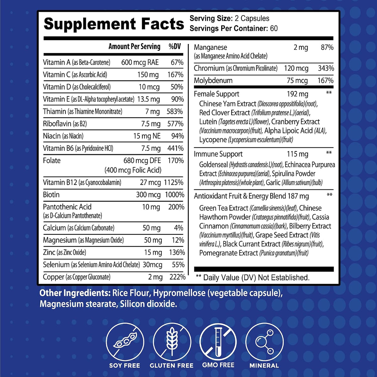 Gusevit 37-in-1 Women's's Multivitamin for – Energy Production – B vitamins help convert food into cellular – Image 6