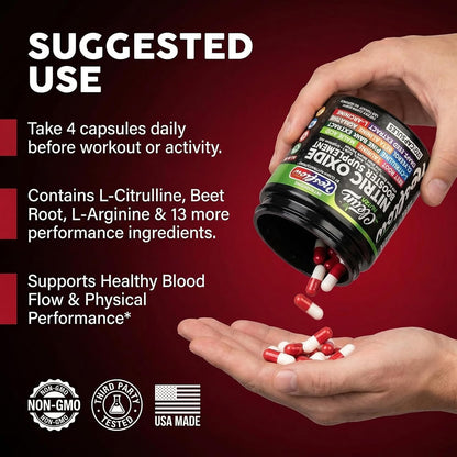 NosFlow Nitric Oxide Supplement for Men and Women's