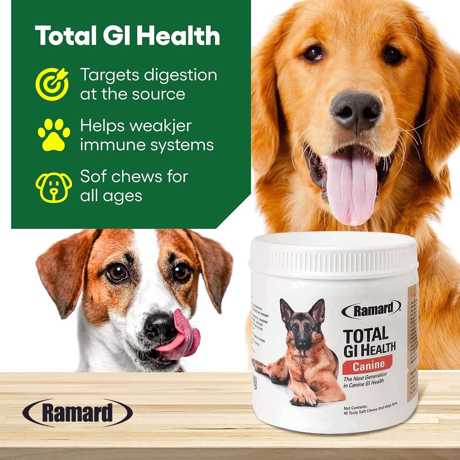 Ramard Total GI Canine Health Soft Chews – Digestive Health for Dogs, 45 Chews - görsel 3