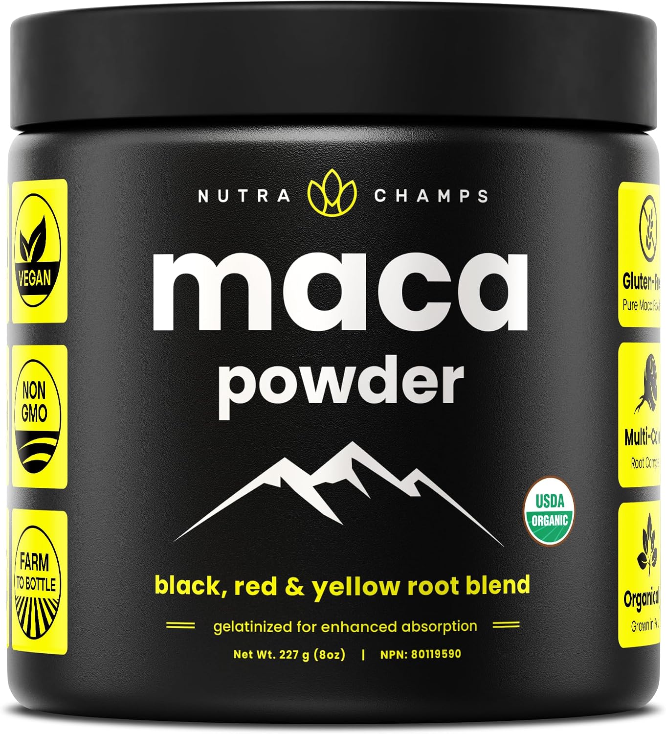 NutraChamps USDA Organic Maca Root Capsules, 2100mg, 180 Capsules - görsel 8