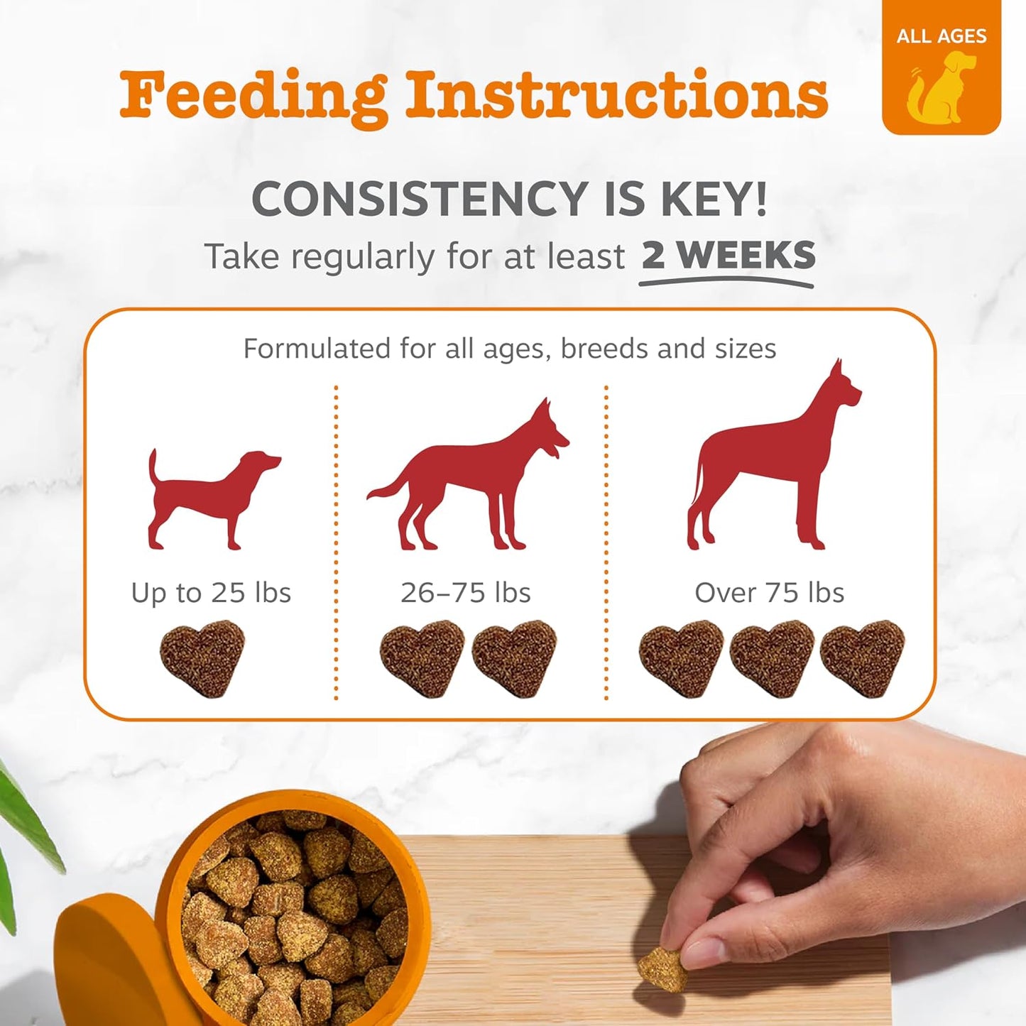 Zesty Paws Cardiovascular Support for Dogs - with CoQ10, Taurine, L-Carnitine & AlaskOmega Fish Oil - Senior Heart Health - Salmon Flavour - 90 Chews - görsel 4