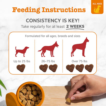 Zesty Paws Cardiovascular Support for Dogs - with CoQ10, Taurine, L-Carnitine & AlaskOmega Fish Oil - Senior Heart Health - Salmon Flavour - 90 Chews