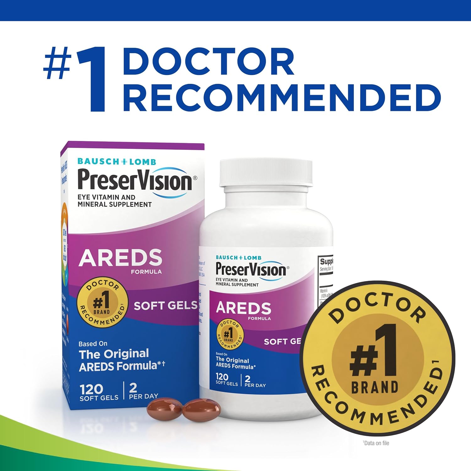 PreserVision AREDS Eye Vitamins - 120 Softgels - görsel 4