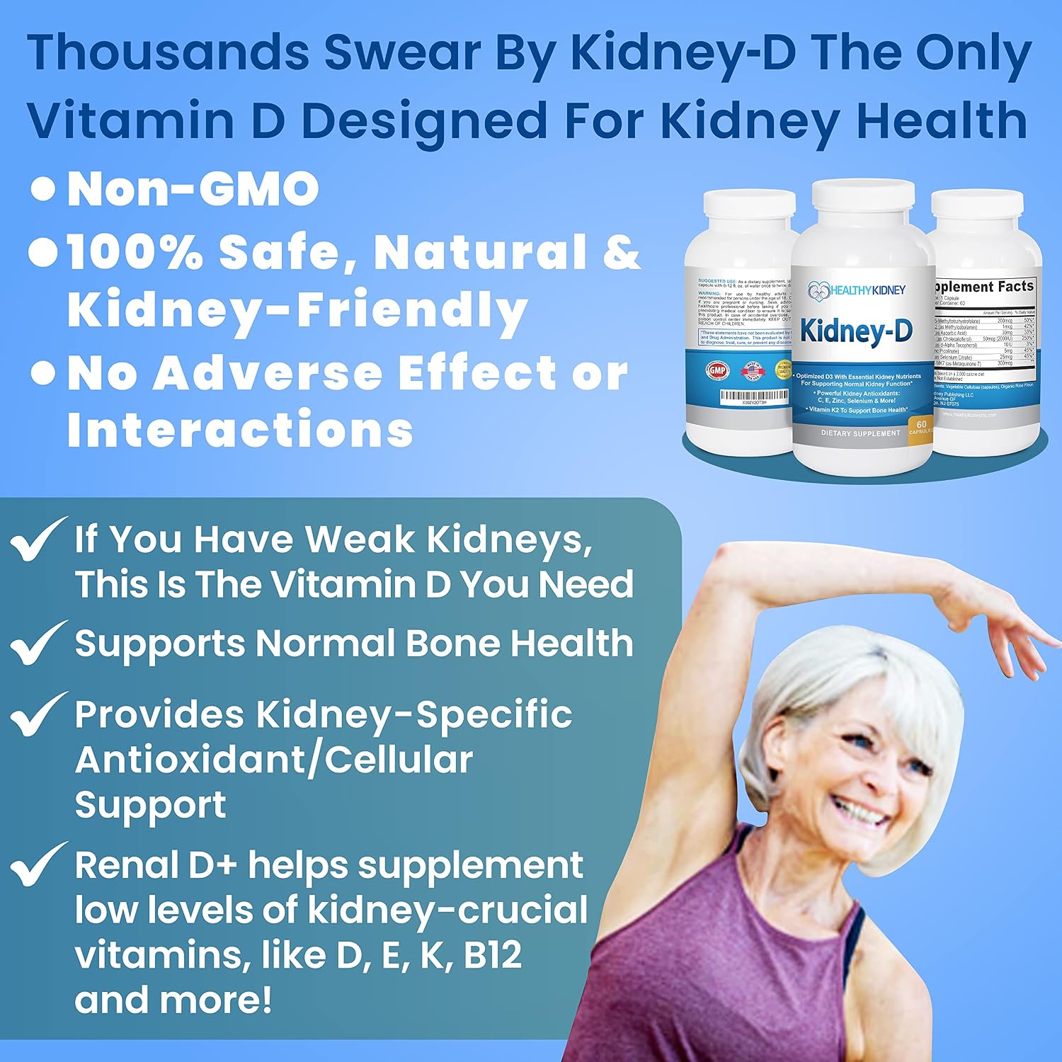 Kidney-D Supplement: Vitamin D3 with 7 Kidney-Supporting Nutrients - görsel 6