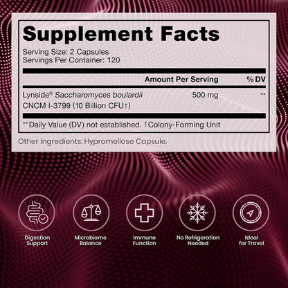 Pure Therapro Rx Saccharomyces Boulardii Probiotic – 10 Billion CFU, 240 Capsules