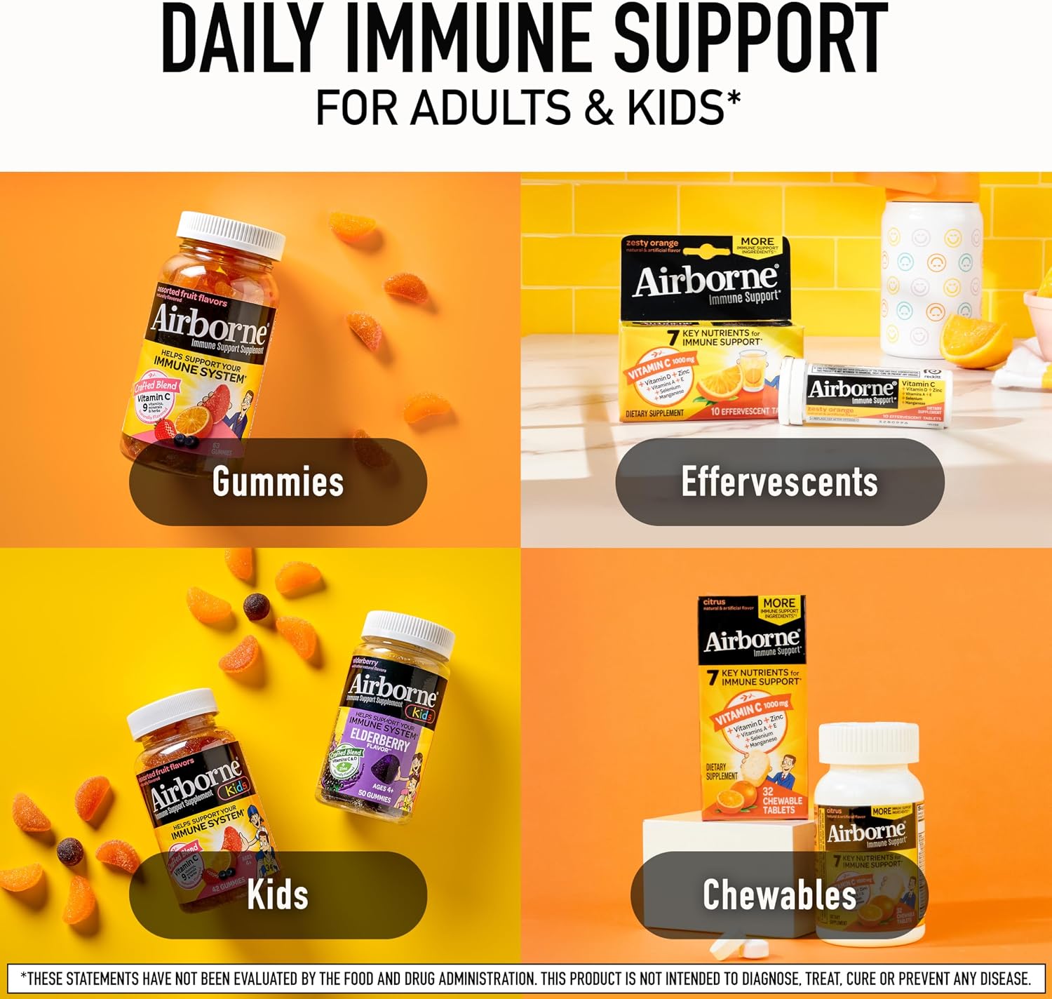 Airborne Kids Immune Support Gummies, Assorted Fruit Flavour, 21 Pack - görsel 7