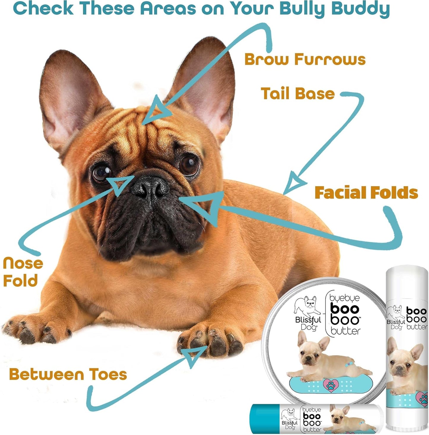 The Blissful Dog .15 oz Tube French Bulldog Booboo Butter - görsel 6