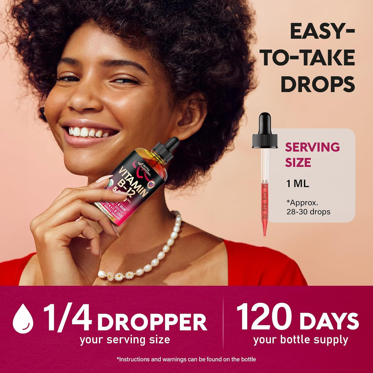 USDA Organic Vitamin B12 Sublingual Drops - – Energy metabolism: B12 helps convert food into energy, supporting – Image 6