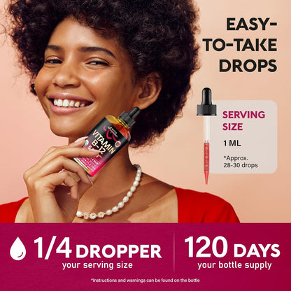 USDA Organic Vitamin B12 Sublingual Drops - – Energy metabolism: B12 helps convert food into energy, supporting – Image 6