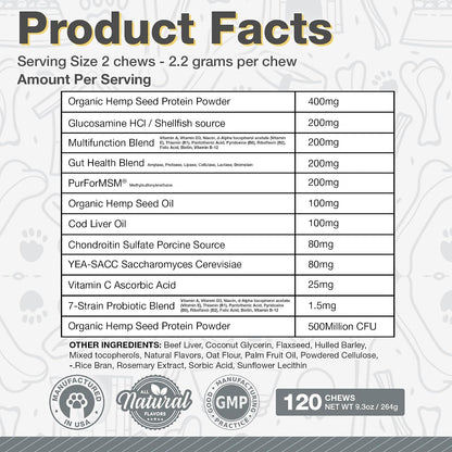 All Natural Multivitamin Soft Chews for Dogs 240ct – Image 6
