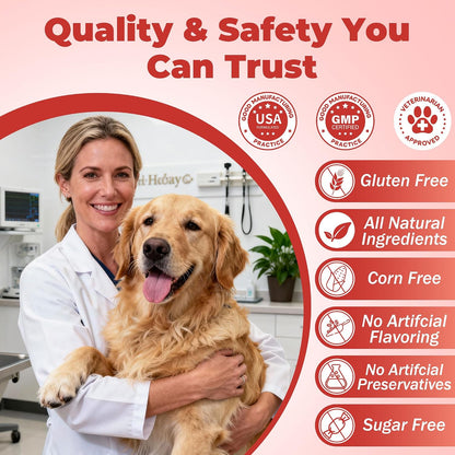 Dog Lumps and Bumps Supplement, Lipoma Treatment for Dogs - Immune Support Chews with Turkey Tail Mushroom, Reishi, – Image 6