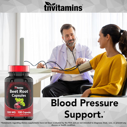Beetroot Capsules 1500 mg – 100 Capsules | TNVitamins