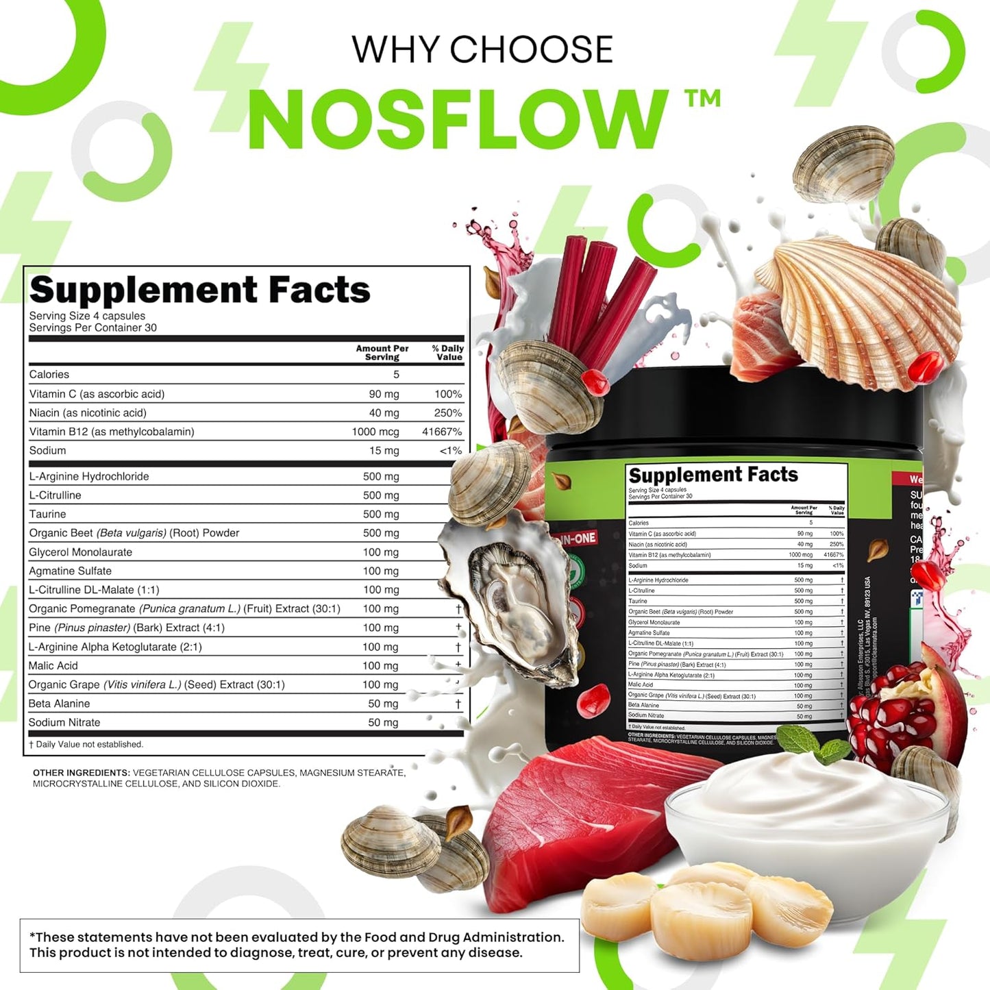 NosFlow Nitric Oxide Supplement for Men and Women's - görsel 5