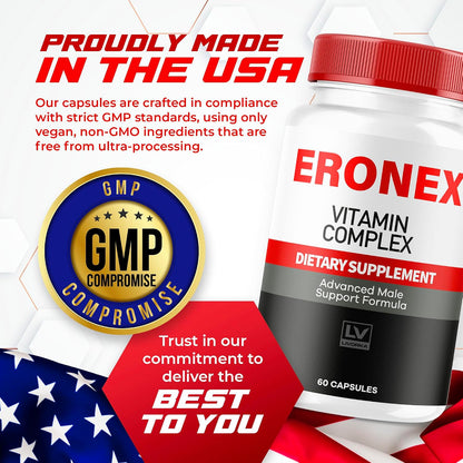 (2 Pack) Eronex Vitamin Complex Pills - Official Advanced Formula - 120 Capsules (2-Month Supply)