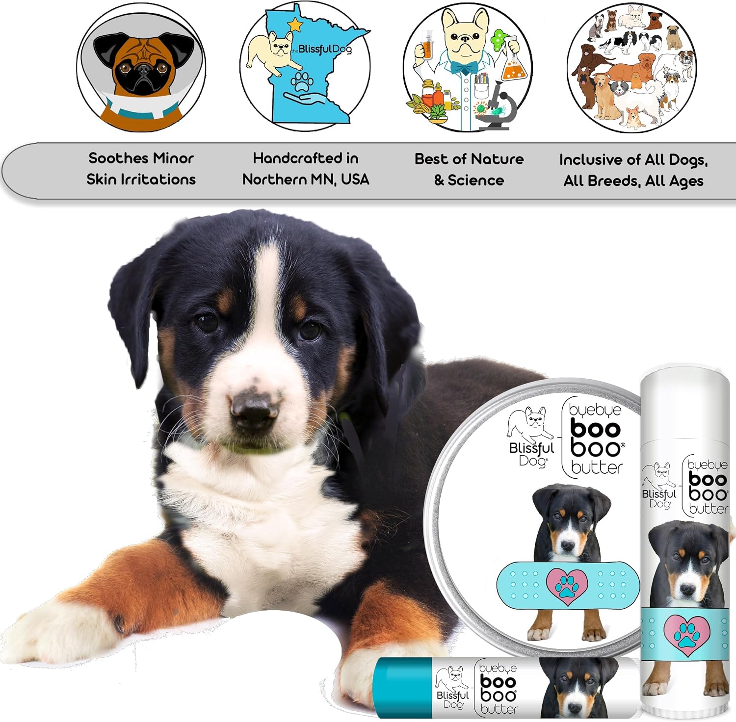 The Blissful Dog Greater Swiss Mountain Dog Boo Boo Butter – 0.15 oz Tube - görsel 6
