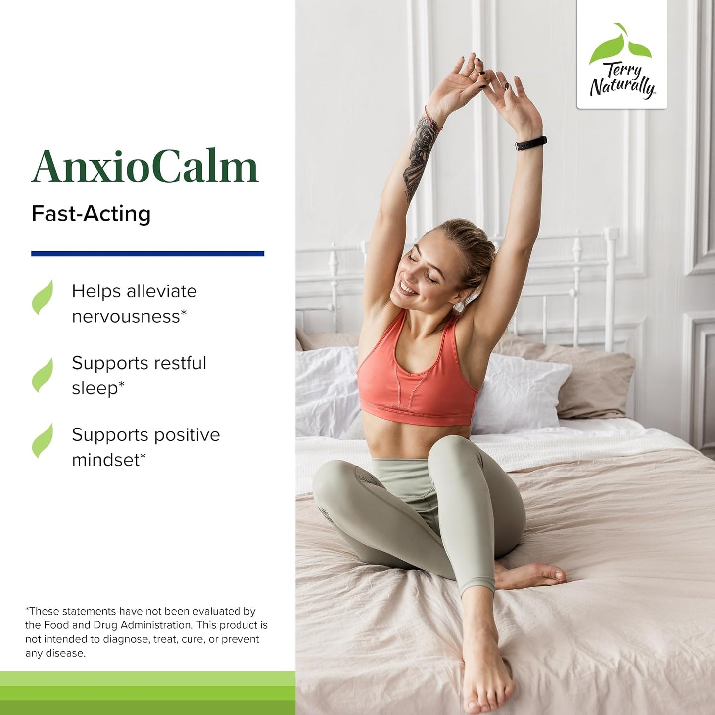 Terry Naturally AnxioCalm - Calming Support Supplement - 75 Tablets - görsel 3