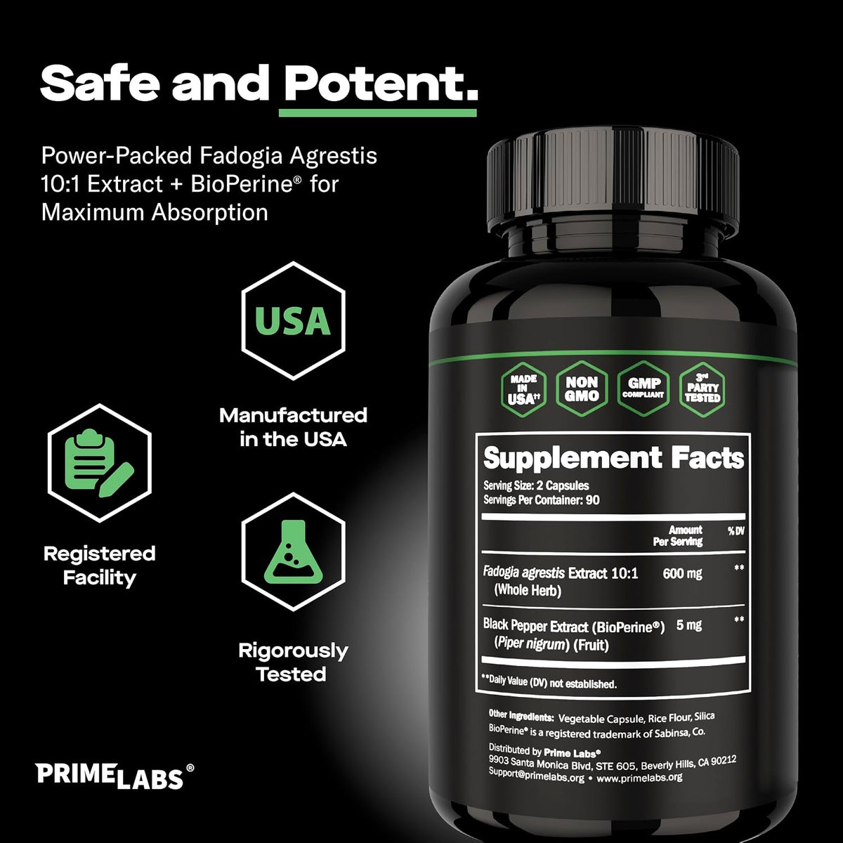 Prime Labs Fadogia Agrestis for Men - 600mg – Energy & Stamina: Designed to keep you going strong, whether at the – Image 6