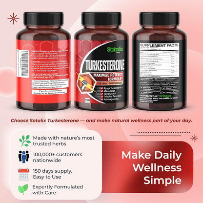 Ultra Turkesterone - Ajuga Turkestanica Standardised 20% with Maca Root, Tribulus Terrestris