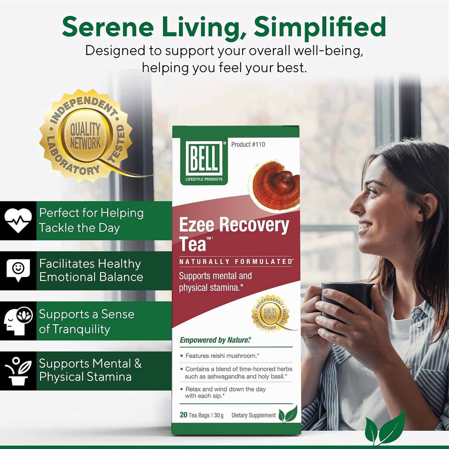Bell Lifestyle Products Ezee Recovery Tea – Herbal Blend for Relaxation and Wellbeing - görsel 3