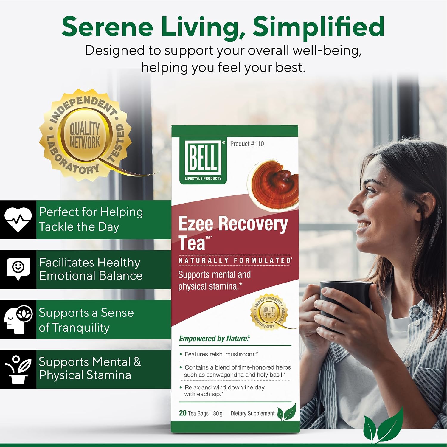 Bell Lifestyle Products Ezee Recovery Tea – Herbal Blend for Relaxation and Wellbeing - görsel 3