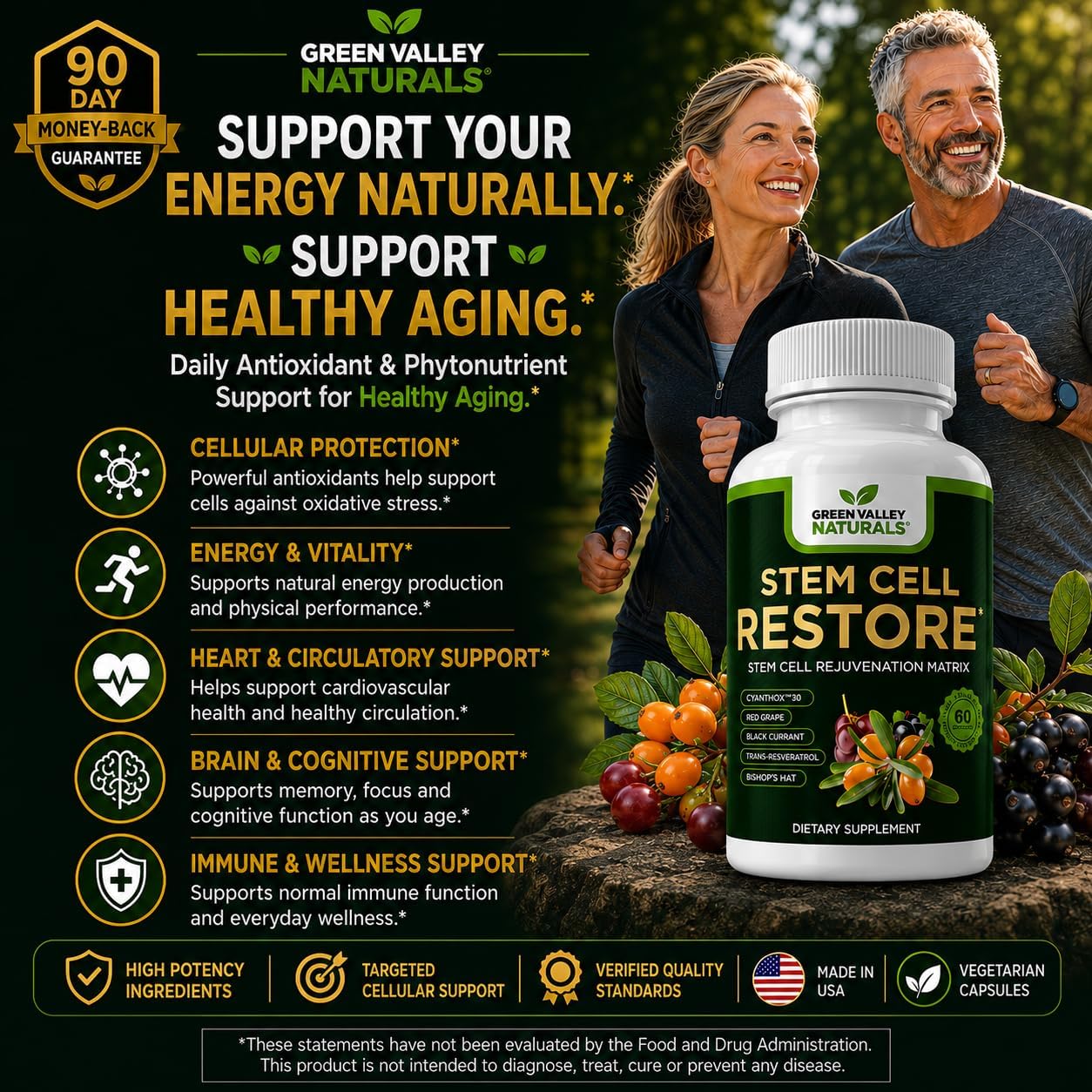 Stem Cell Restore | Cellular Support & Healthy Ageing Antioxidant Supplement with CyanthOx™ 30 - görsel 5