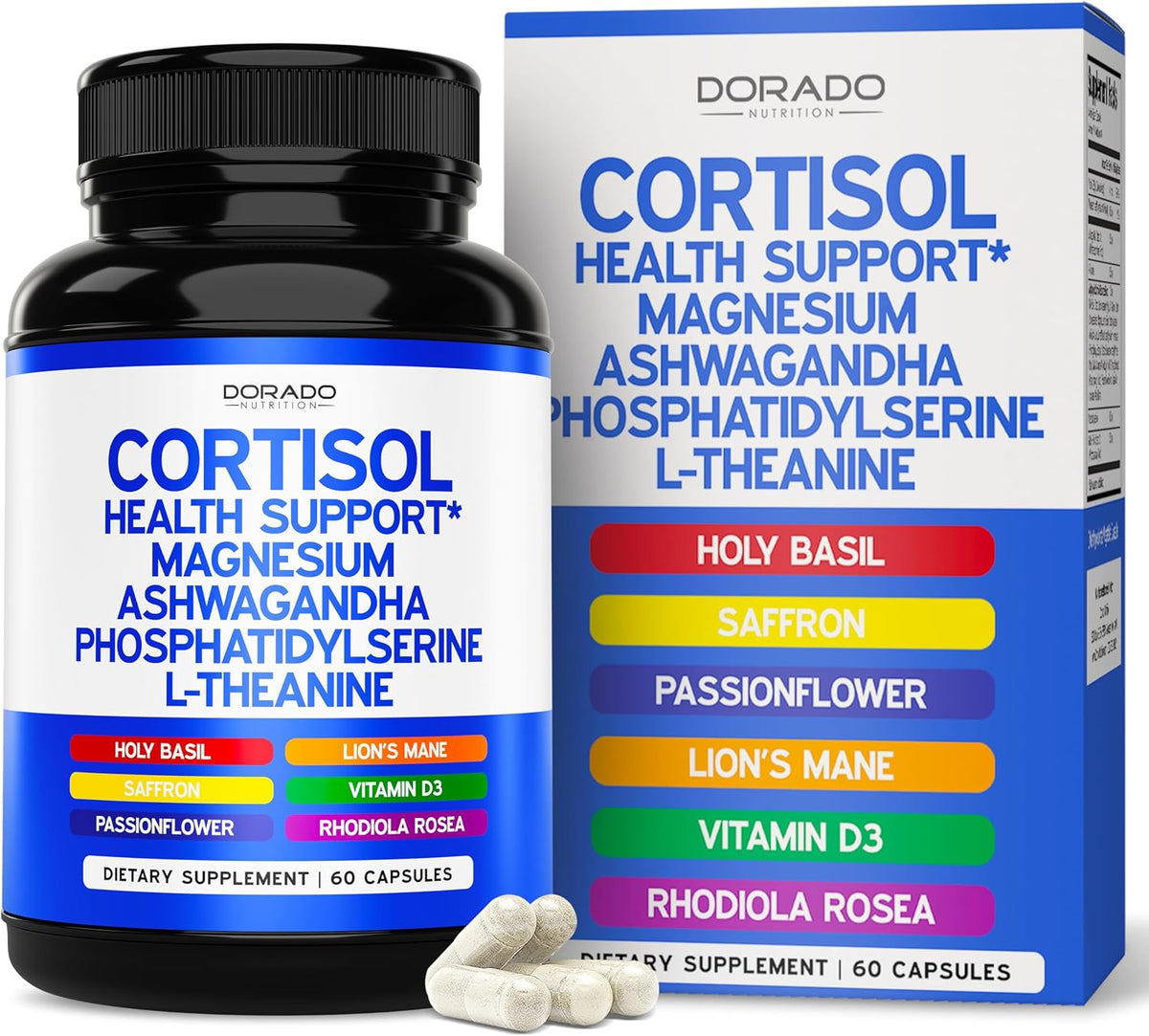 Cortisol Supplements for Women's and Men – Promotes Relaxation: Ingredients like ashwagandha and L-theanine are – Image 1