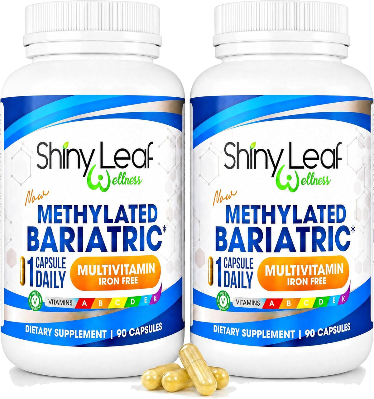 Glossy Leaf Methylated Bariatric Multivitamin Without Iron – Once-daily, 60 Capsules – Image 10