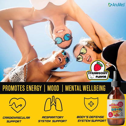 Vitamin D3 and K2 5,000 IU Liquid Spray with Vitamin A and Organic MCT Oil (Strawberry, 60 mL)