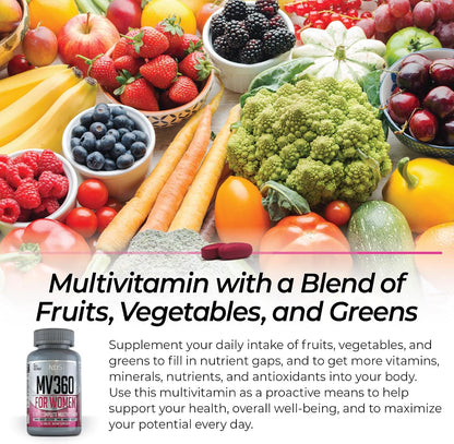 FitLife Brands Women's's Nutrition MV360 - 5-in-1 Complete Multivitamin, 60 Tablets