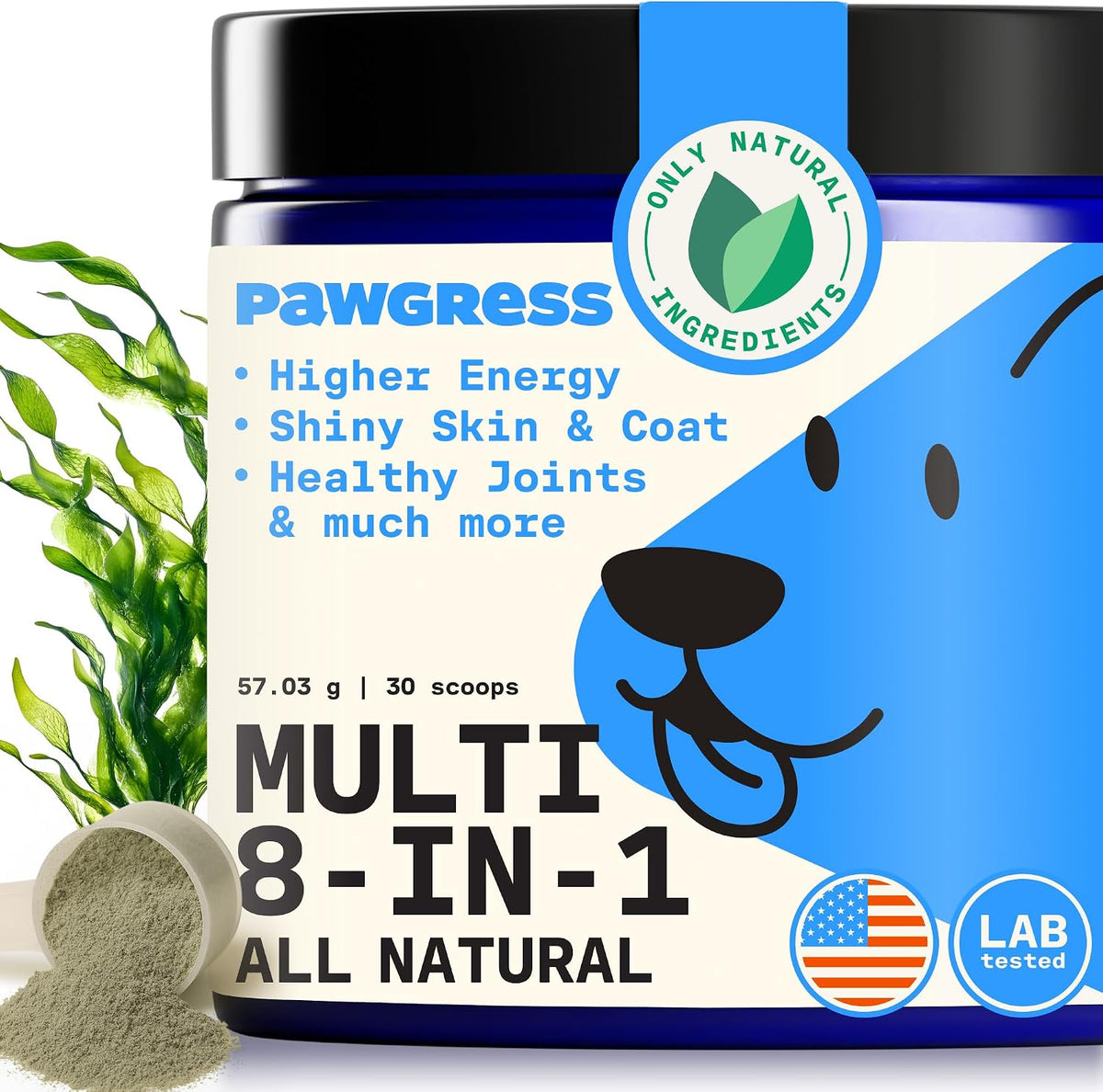 8-in-1 Dog Multivitamin – 100% Natural – Colostrum : Rich in antibodies and growth factors, colostrum supports – Image 1
