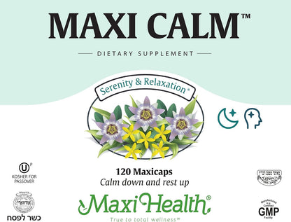 Maxi Health Kosher Calm Serenity & Relaxation Support Capsules (120 Capsules)
