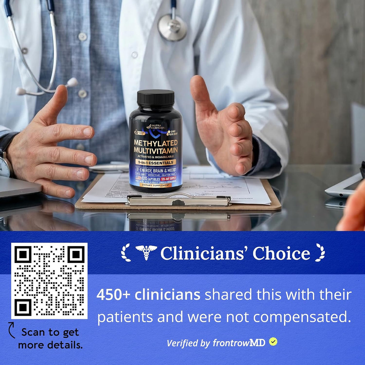Methylated Multivitamin - B-Complex with – Vitamin C (Ascorbic Acid): Potent antioxidant for immune function and – Image 5