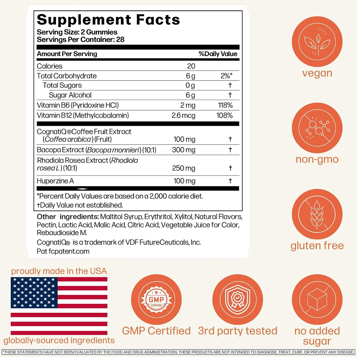 Avantera Elevate Gummies Premium Nootropic – Brain Nutrient Support: Vitamins B6 and B12 are essential for – Image 5