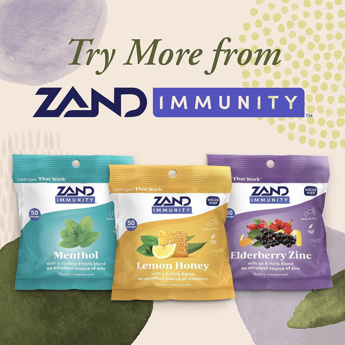 ZAND Immunity Lemon Honey Throat Lozenges – Vitamin C (Ascorbic Acid): 90 mg per lozenge provides 100% of your – Image 5