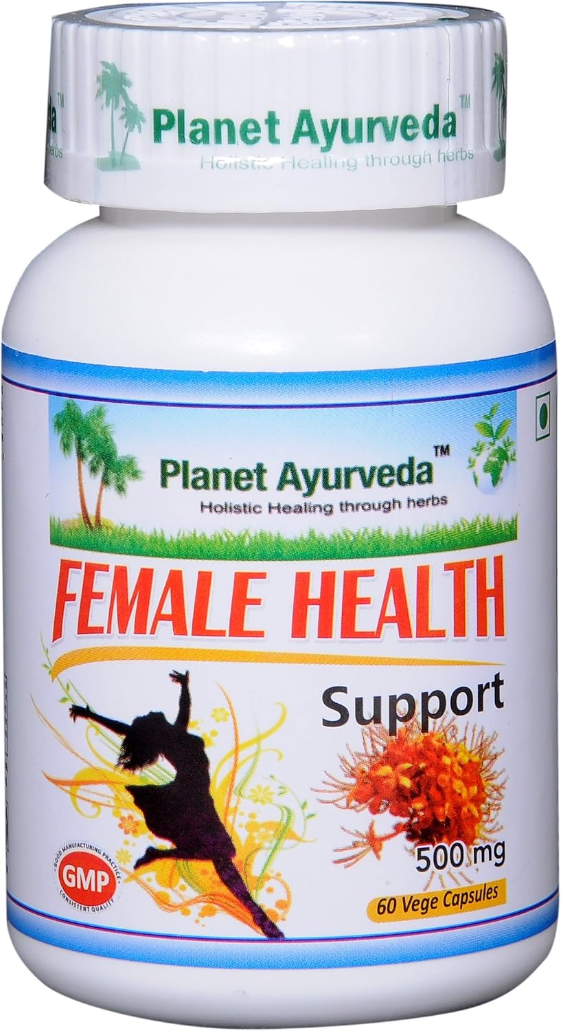 Planet Ayurveda Female Health Support - Herbal Supplement with Ashok, Lodhra & Shatavari - 2-Pack of 60 Veg Capsules (500 mg) - görsel 2
