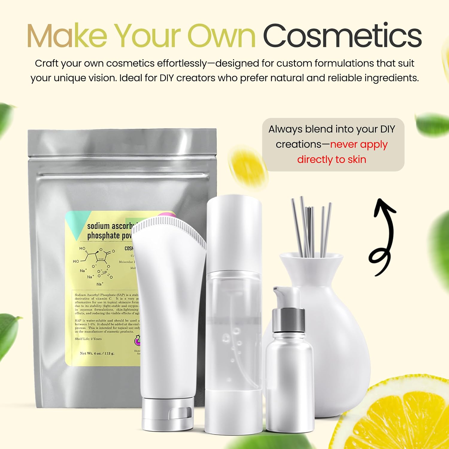 Talsen Chemicals Sodium Ascorbyl Phosphate (SAP) Powder – Stable Vitamin C Derivative for DIY Skin care (28 g) - görsel 6