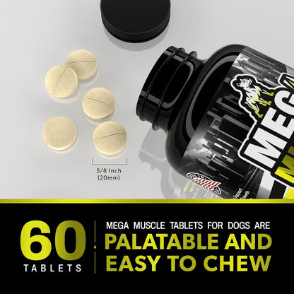 PETBEING Mega Muscle for Dogs - Daily Chewable Multivitamin Tablets, Chicken Flavour, 60 Count