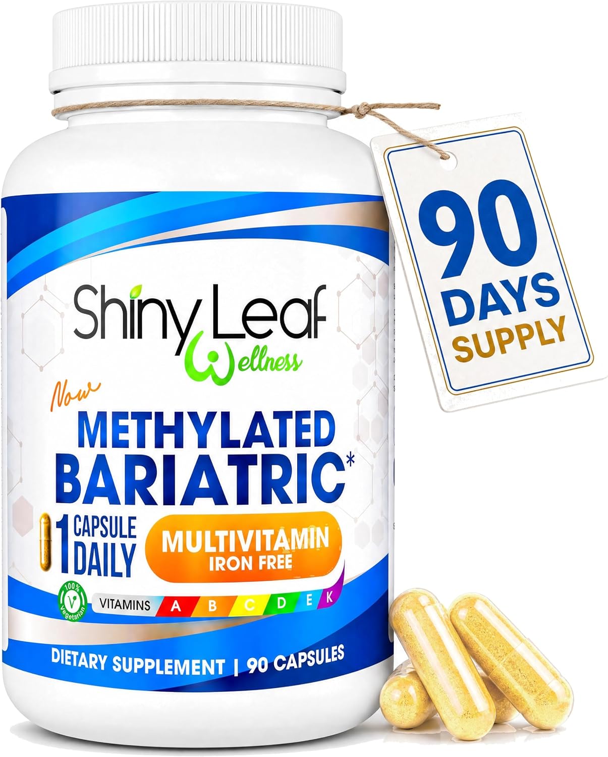 Bariatric Multivitamin Without Iron - Methylated B12 & Folate for Gastric Bypass & Sleeve Surgery | ASMBS Compliant | 1 Daily Capsule, 21 Nutrients | Made in USA, 30 Capsules - görsel 10