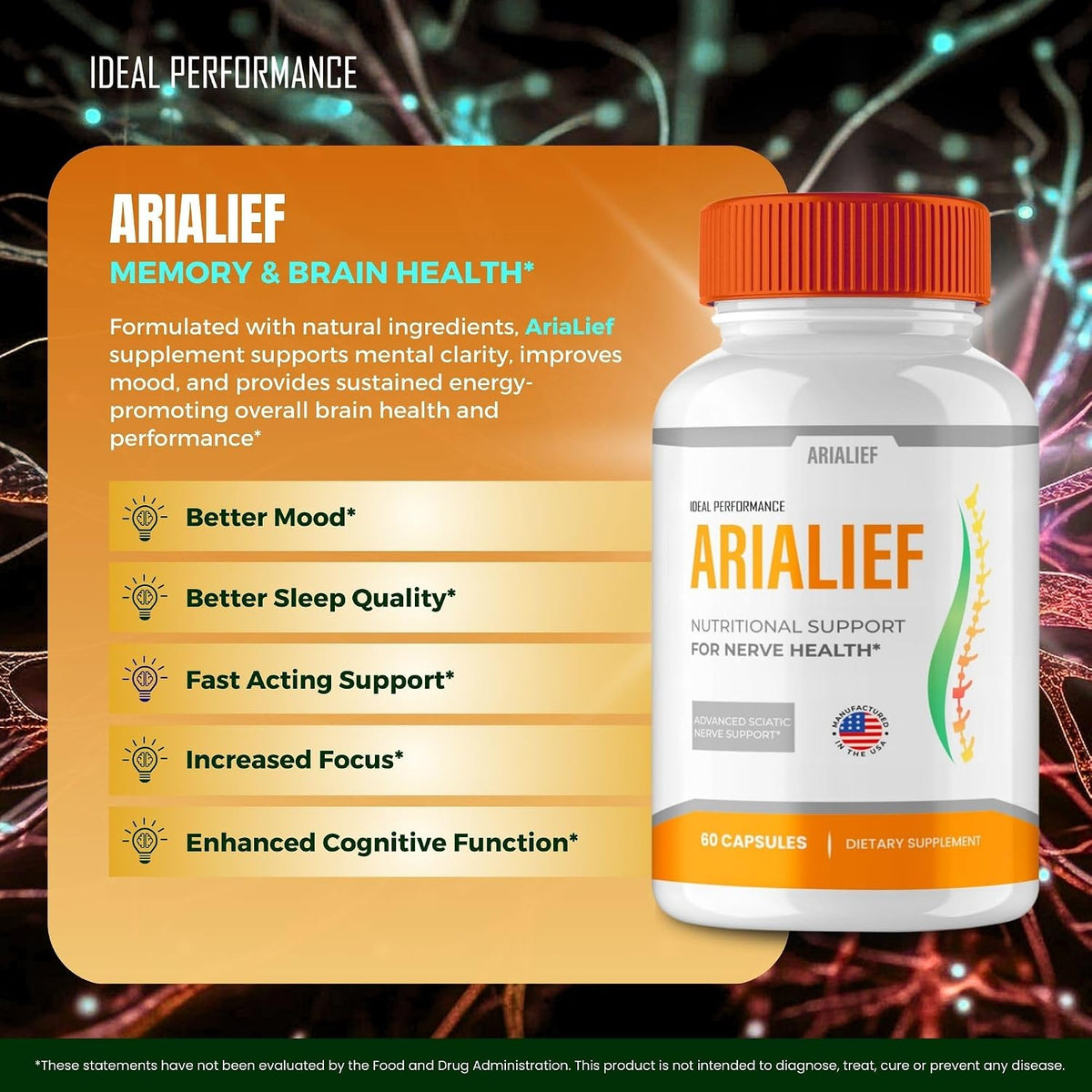 Arialief Brain Supplements for Memory and – Long-term brain health – supports overall cognitive wellbeing as you – Image 4