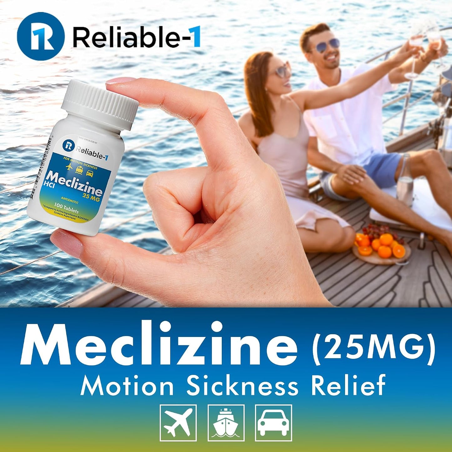 Reliable-1 Laboratories Meclizine HCL 25mg 100 Tablets - görsel 2