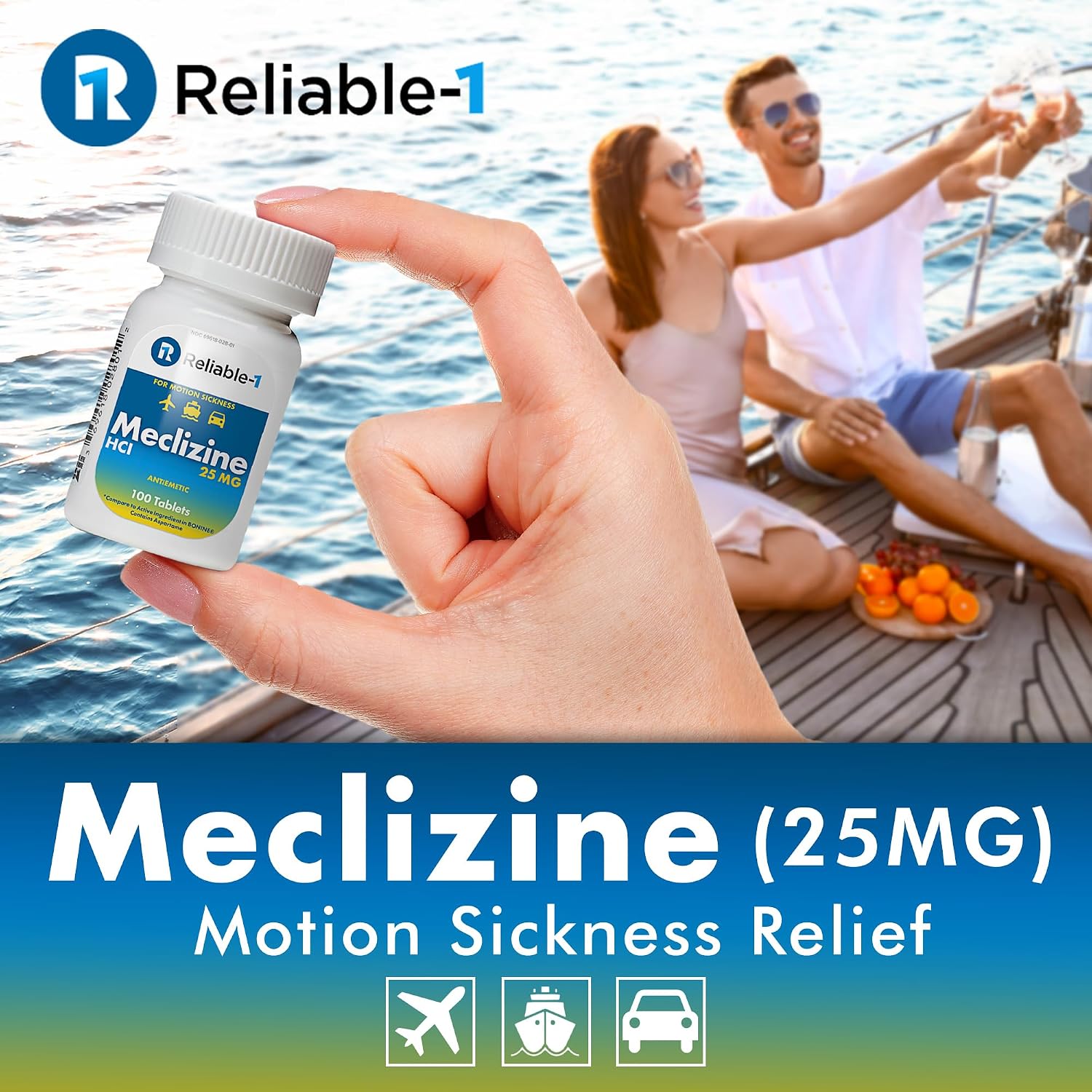 Reliable-1 Laboratories Meclizine HCL 25mg 100 Tablets - görsel 2